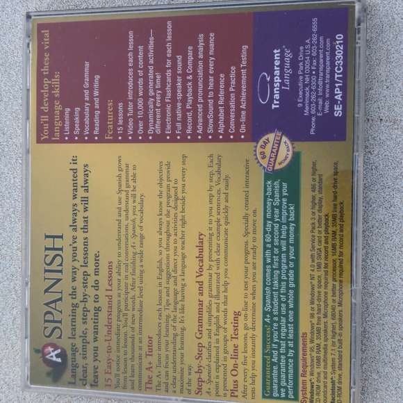 Spanish Cliffsnotes & CD Bundle Spanish 1 Cliffsnotes Paperback Book & SpanishCD - Picture 11 of 11